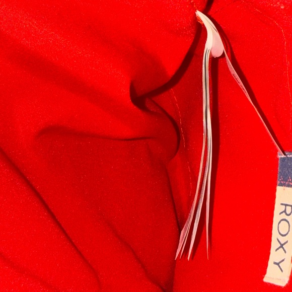 Roxy Red and Beige Tropical Crossbody Bag Vintage - Picture 9 of 12